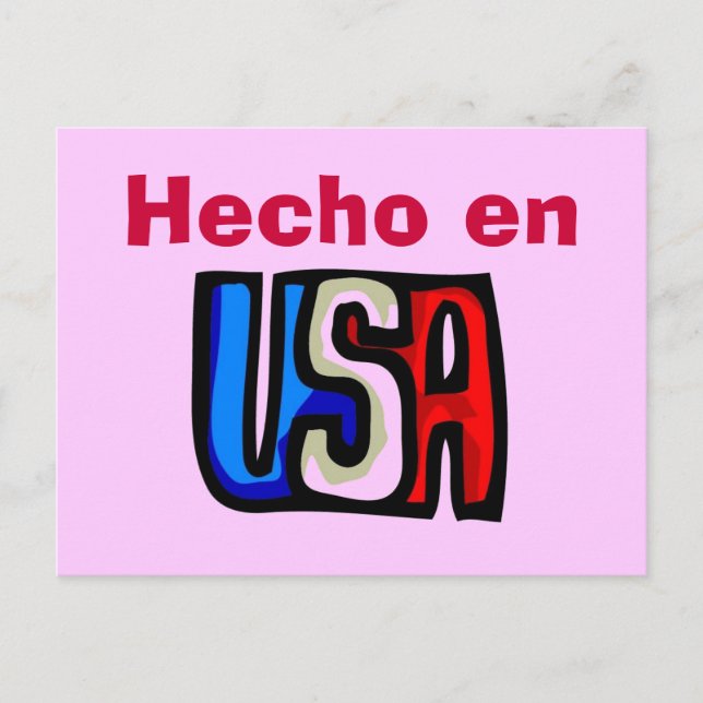 Hecho en USA Postcard (Front)