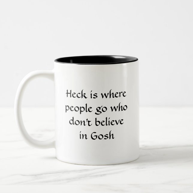 Heck & Gosh Two-Tone Coffee Mug (Left)