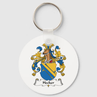 Hecker Family Crest Key Ring