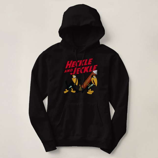 Heckle and Jeckle Cartoon Magpie Characters and Lo Hoodie (Design Front)