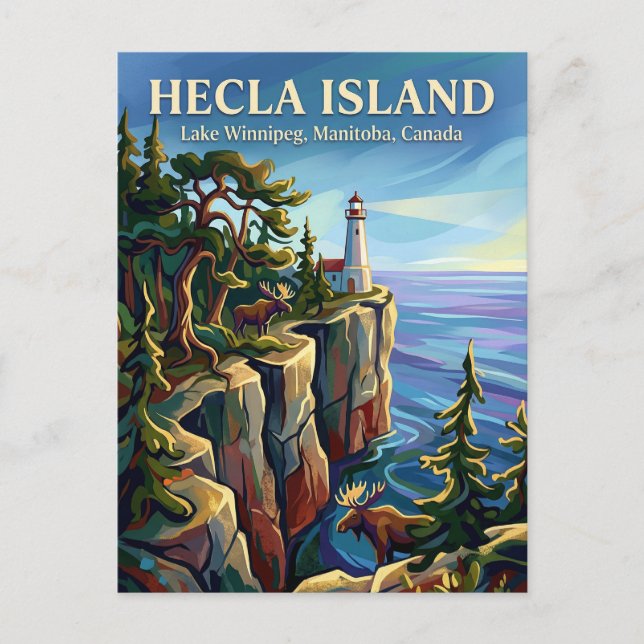 Hecla Island Canada Postcard (Front)