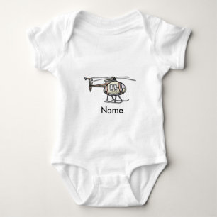 Hectic Helicopter Baby Romper Bodysuit