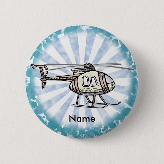 Hectic Helicopter  pin button (Front)