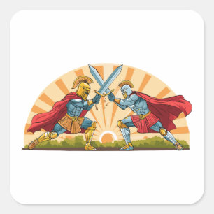 Hector and Achilles Square Sticker