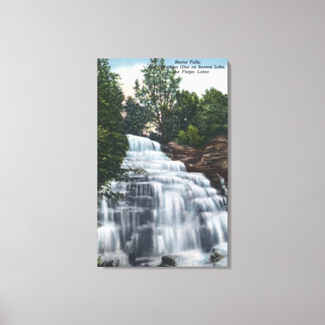 Hector Falls near Seneca Lake View Canvas Print (Front)