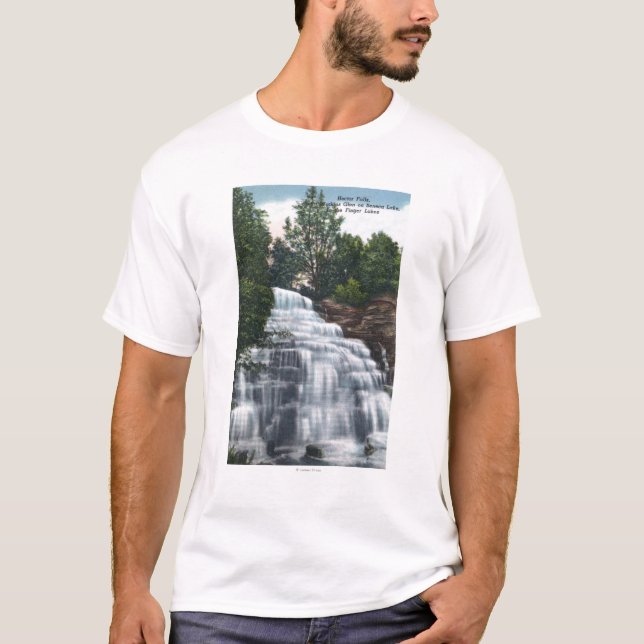 Hector Falls near Seneca Lake View T-Shirt (Front)
