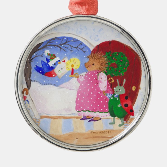 Heddy and Ben in frame Metal Tree Decoration (Front)
