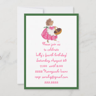Heddy Hedgehog invitation