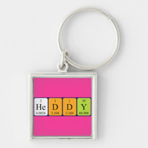 Heddy periodic table name keyring