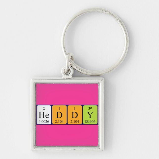 Heddy periodic table name keyring (Front)