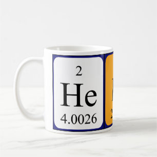 Heddy periodic table name mug