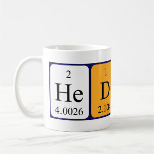 Heddy periodic table name mug