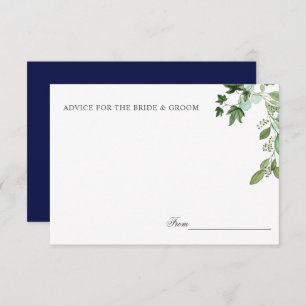 Hedera Ivy Leaves Sage Wedding Advice or recipe Invitation