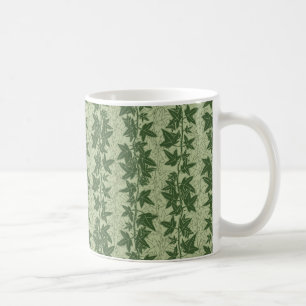 Hedera Ivy Vines - botanical green D_L pattern. Coffee Mug