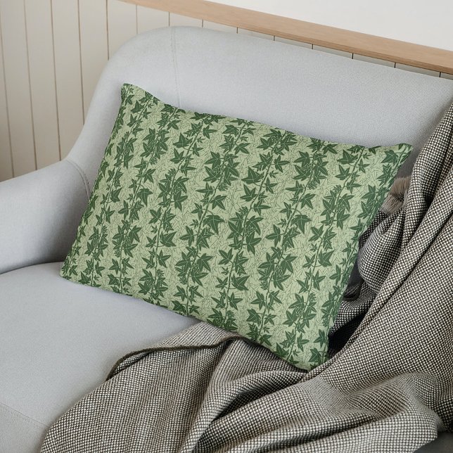 Hedera Ivy Vines - botanical green D_L pattern. Decorative Cushion (Creator Uploaded)