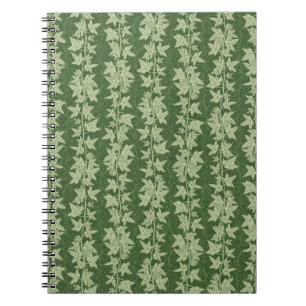 Hedera Ivy Vines - botanical green L_D pattern. Notebook