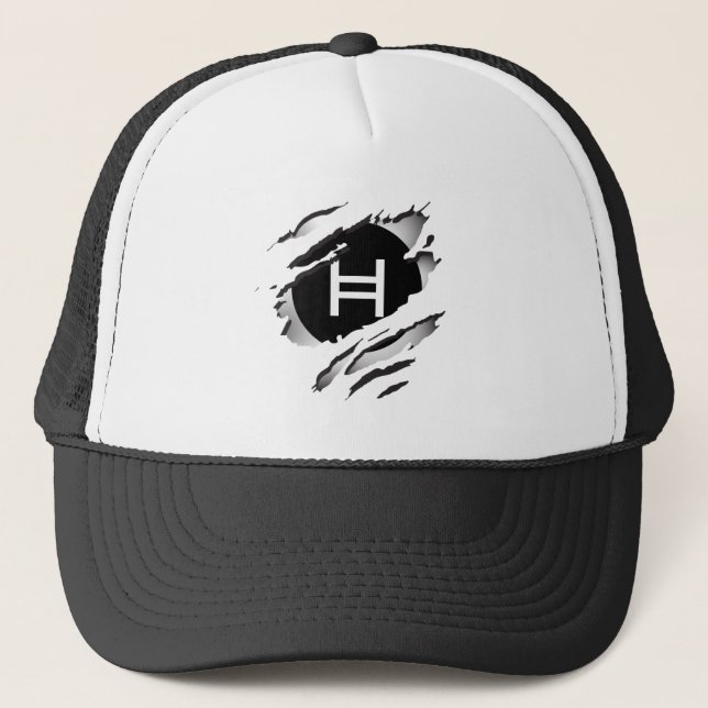 Hedera Torn Logo Reveal Image - Trucker Hat (Front)