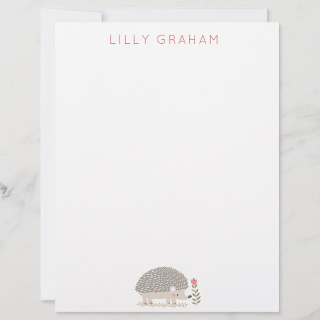 Hedge Hog Custom Letterhead (Front)