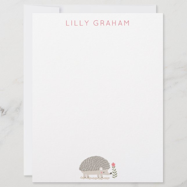 Hedge Hog Custom Letterhead (Front)