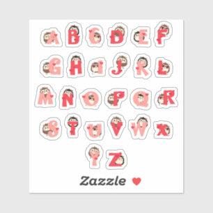 Hedge Hugs Alphabet Stickers Cute Hedgehog Lette