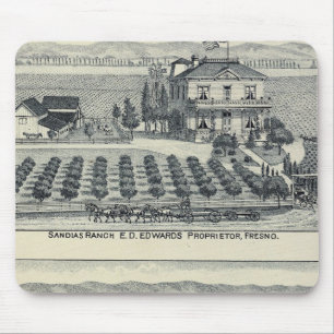 Hedge Row Vineyard, Fresno Mouse Pad