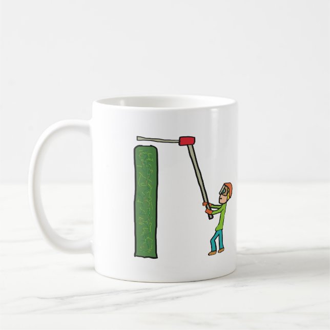 Hedge Trimming Coffee Mug (Left)