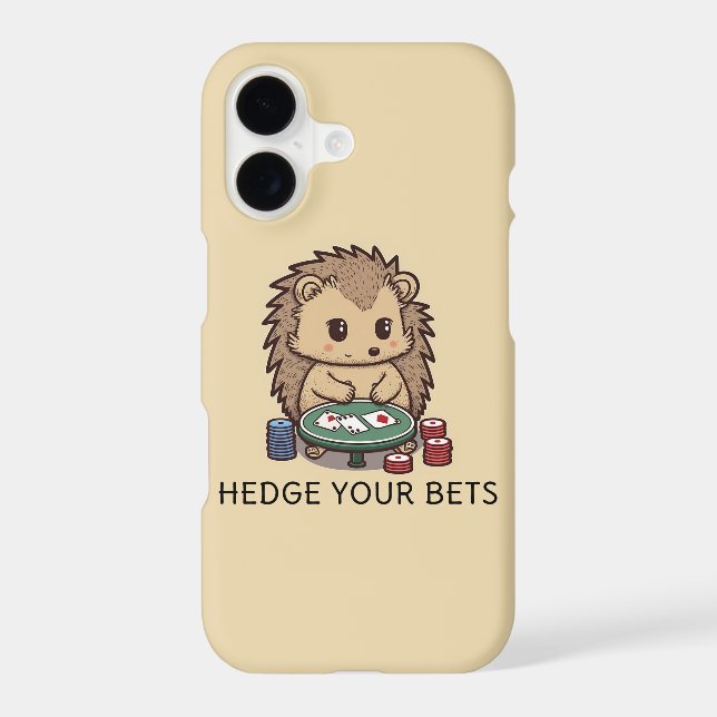 Hedge Your Bets Hedgehog Phone Case (Back)