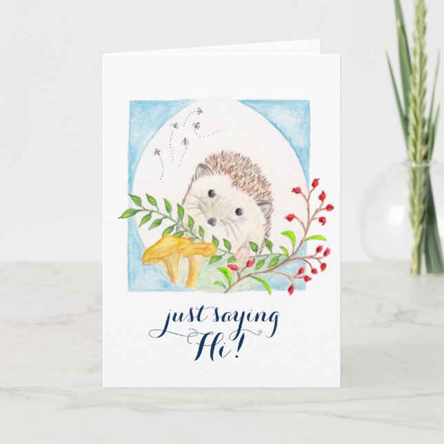 Hedgeghog greeting card (Front)