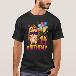 Hedgehog 14th Birthday 14 Years Old Hedgehog Birt T-Shirt