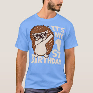 hedgehog 1st birthday dabbing 1 T-Shirt