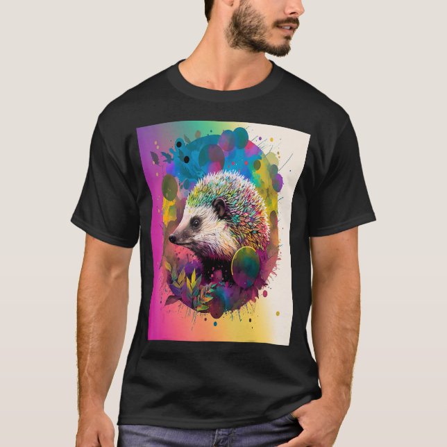 Hedgehog Abstract Art T-Shirt (Front)