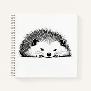 Hedgehog Adorable Cute Animal Sleeping Relaxing Notebook