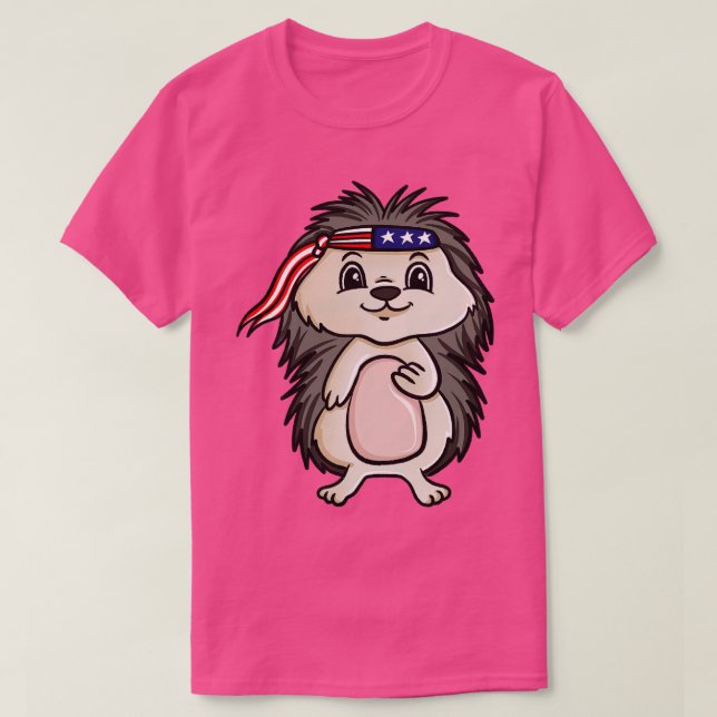 Hedgehog American T-Shirt (Design Front)