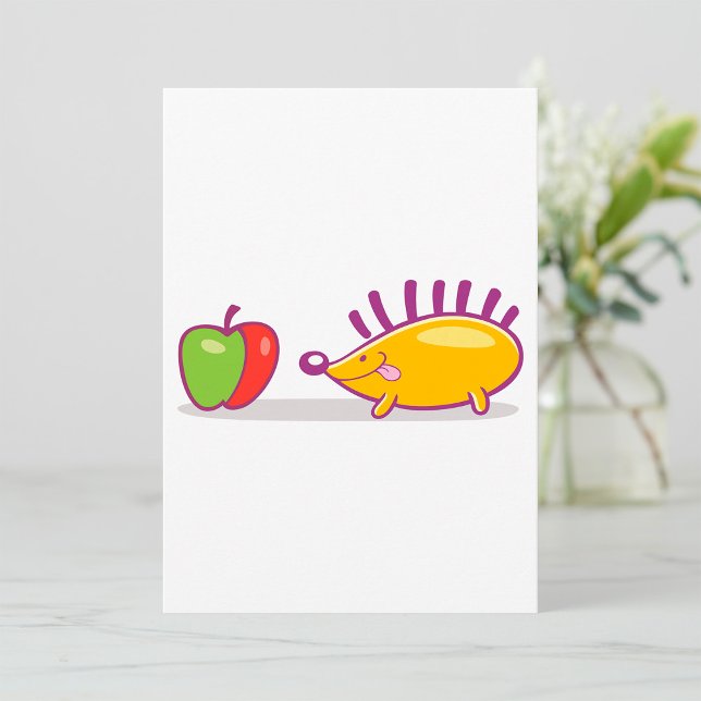 Hedgehog And An Apple Invitation (Creator Uploaded)
