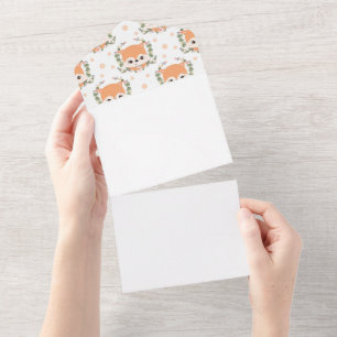 Hedgehog And Flower Tattoo All In One Invitation