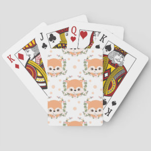 Hedgehog And Flower Tattoo Playing Cards