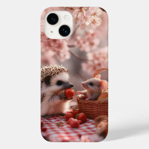 Hedgehog and Mouse Sharing Strawberries - Picnic Case-Mate iPhone 14 Case