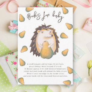 Hedgehog and pear - books for baby enclosure card