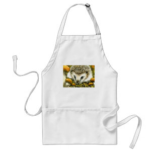 Hedgehog and yummy mushrooms standard apron