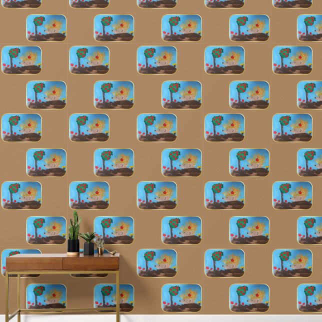 Hedgehog Art by Kids Wallpaper (Hallway)