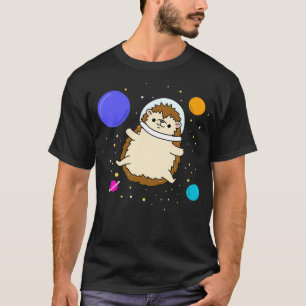 Hedgehog Astronaut In Space Hedgehog Lover Pullove T-Shirt
