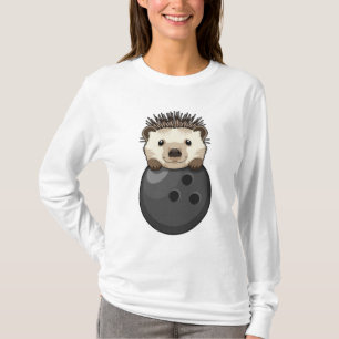 Hedgehog at Bowling with Bowling ball T-Shirt