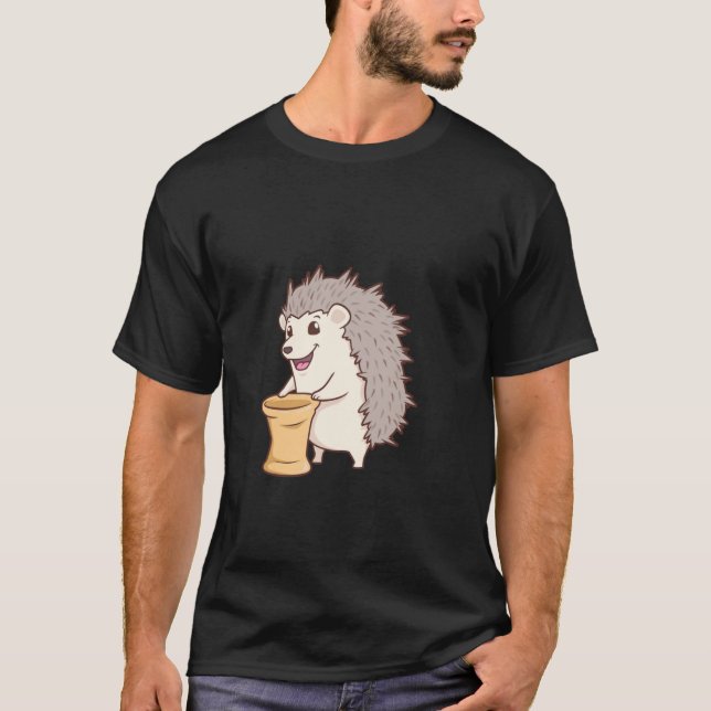 Hedgehog at pottery T-Shirt (Front)