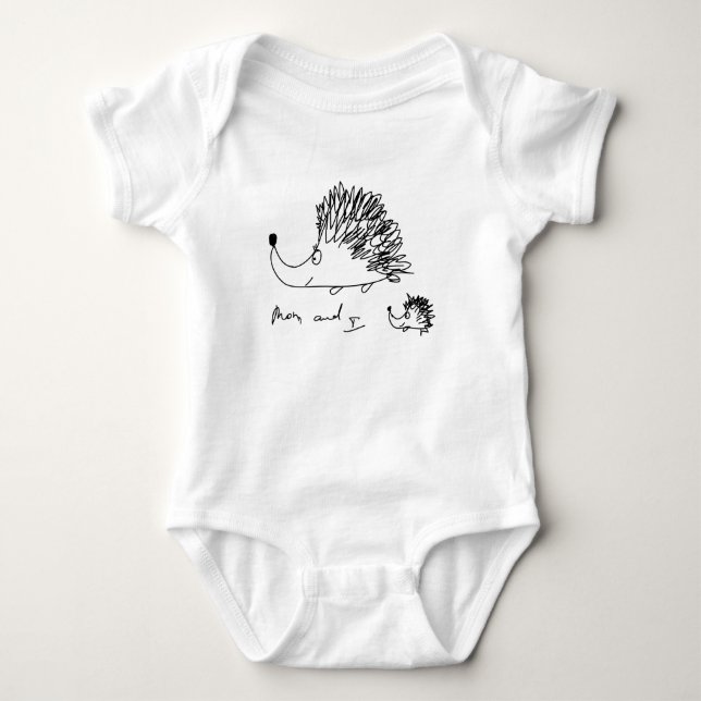 hedgehog baby bodysuit (Front)