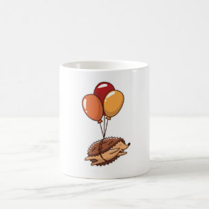 hedgehog balloons coffee mug