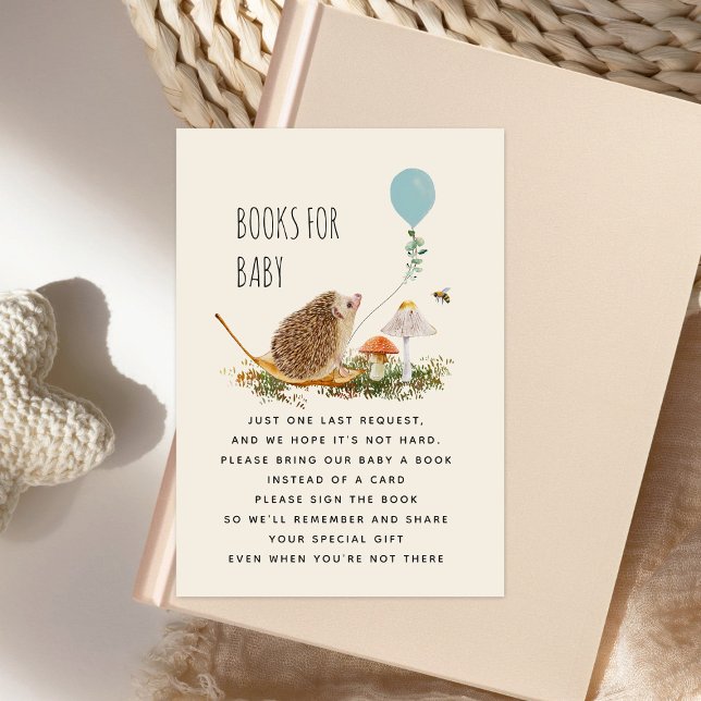 Hedgehog Books For Baby Mushrooms  Balloon Boy Invitation (Creator Uploaded)