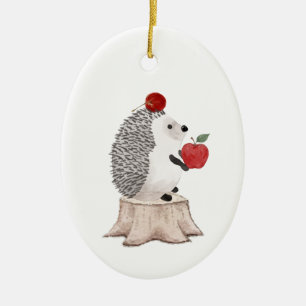 Hedgehog Ceramic Tree Decoration