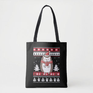 Hedgehog Christmas Tote Bag