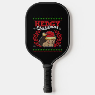 Hedgehog Christmas Ugly Christmas Xmas Gift Pickleball Paddle
