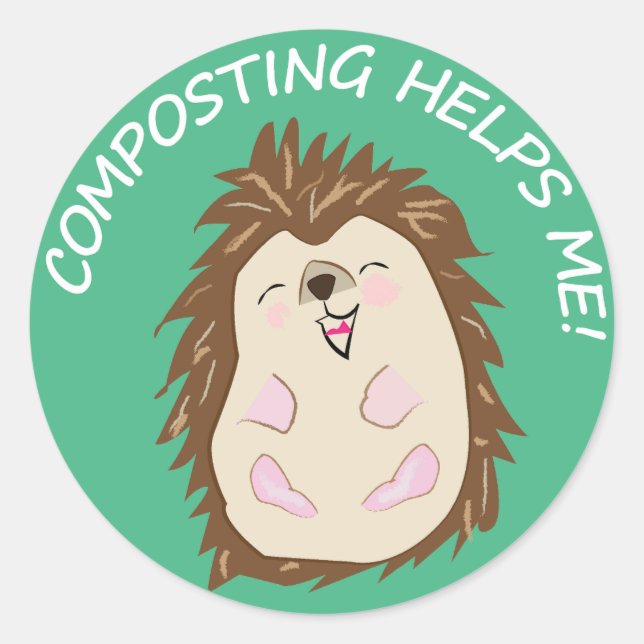 Hedgehog circle stickers (Front)